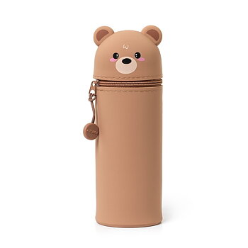 Kawaii : Teddy Bear Pennfodral i silikon - Kan även användas som pennställ!