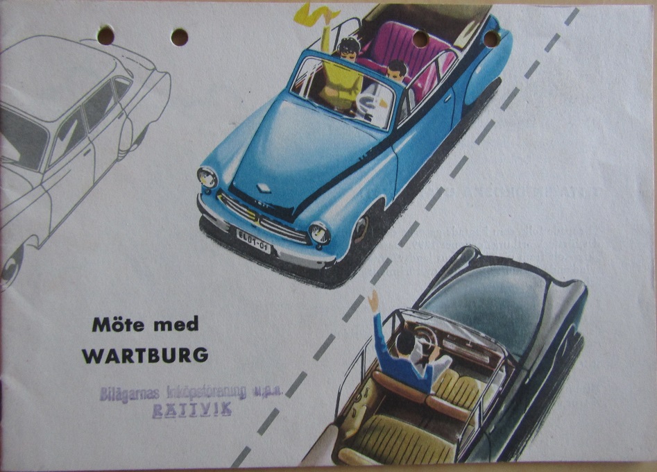 www.hortlund.se - 1956 Wartburg 311 broschyr svensk