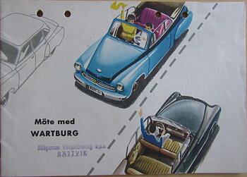 1956 Wartburg 311 broschyr svensk