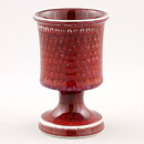 Stig Lindberg (1975) Unique Goblet Vase with Oxblood Glaze 10,5 cm