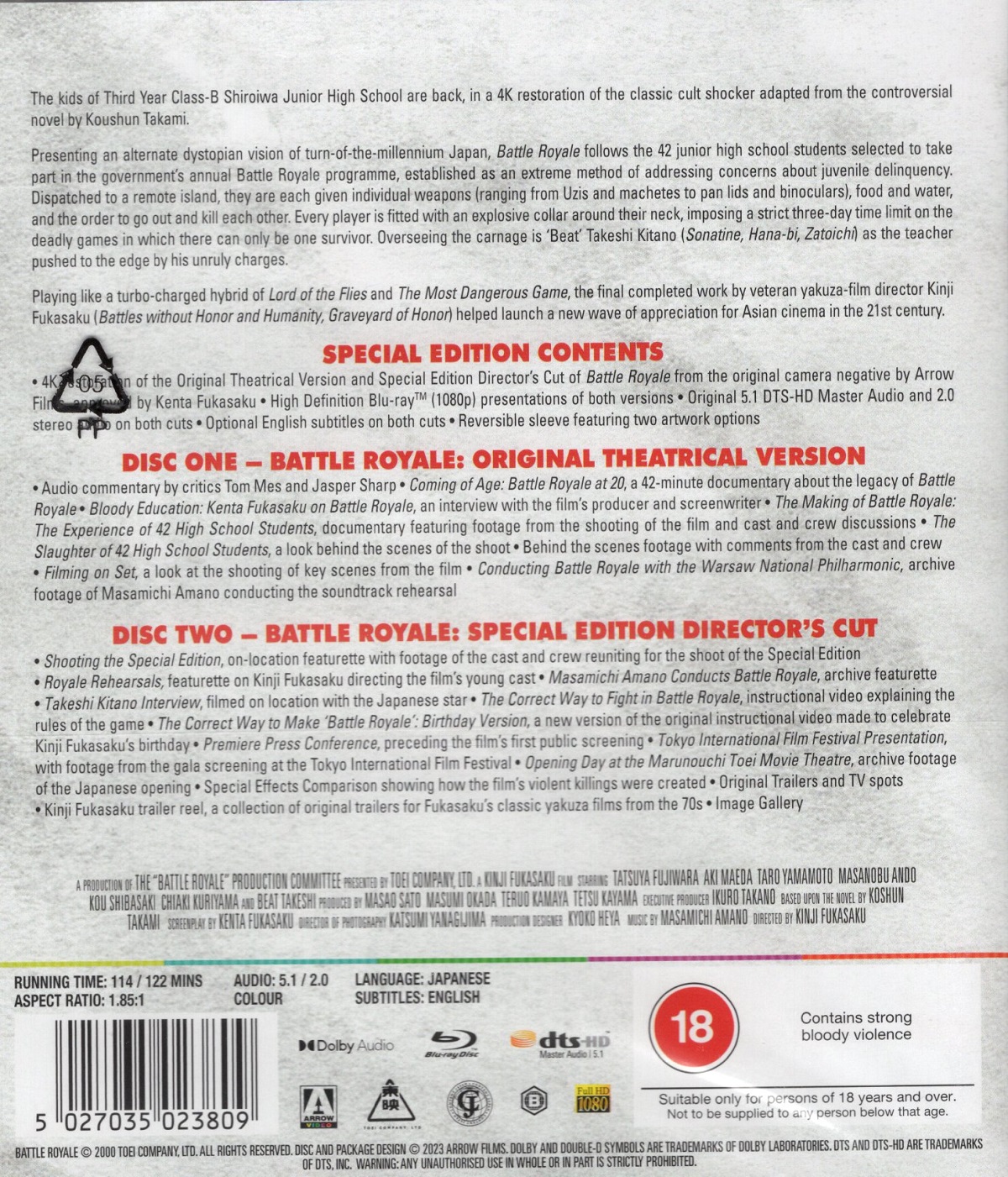 Battle Royale (ej svensk text) (Blu-ray) - 2