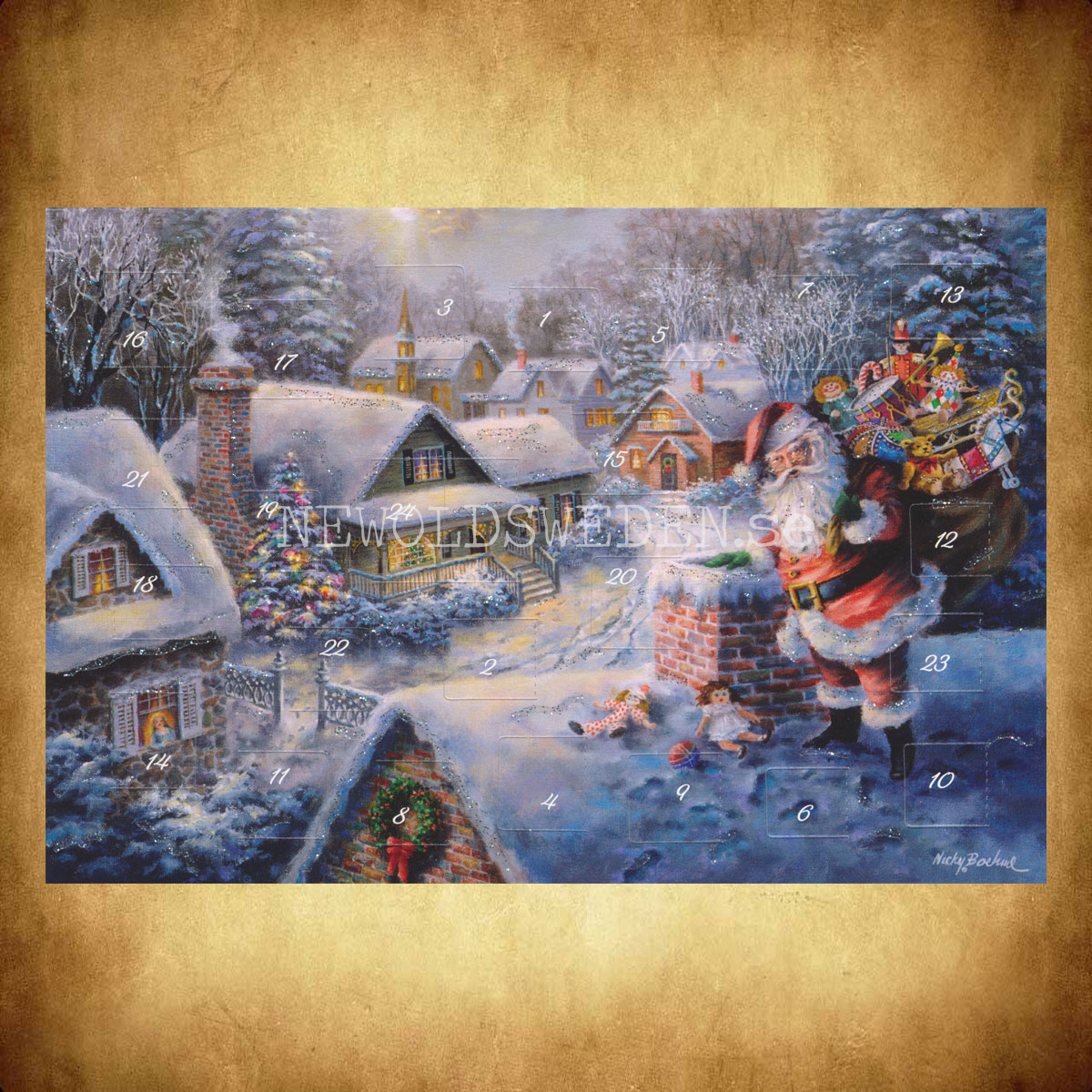 Adventskalenderkort Landschaft - Nicky Boehme - Dubbel-kort med kuvert - 991 - 3