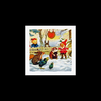 Adventskalenderkort FRITZ BAUMGARTEN 1883-1956 - Dubbel-kort med kuvert - 991