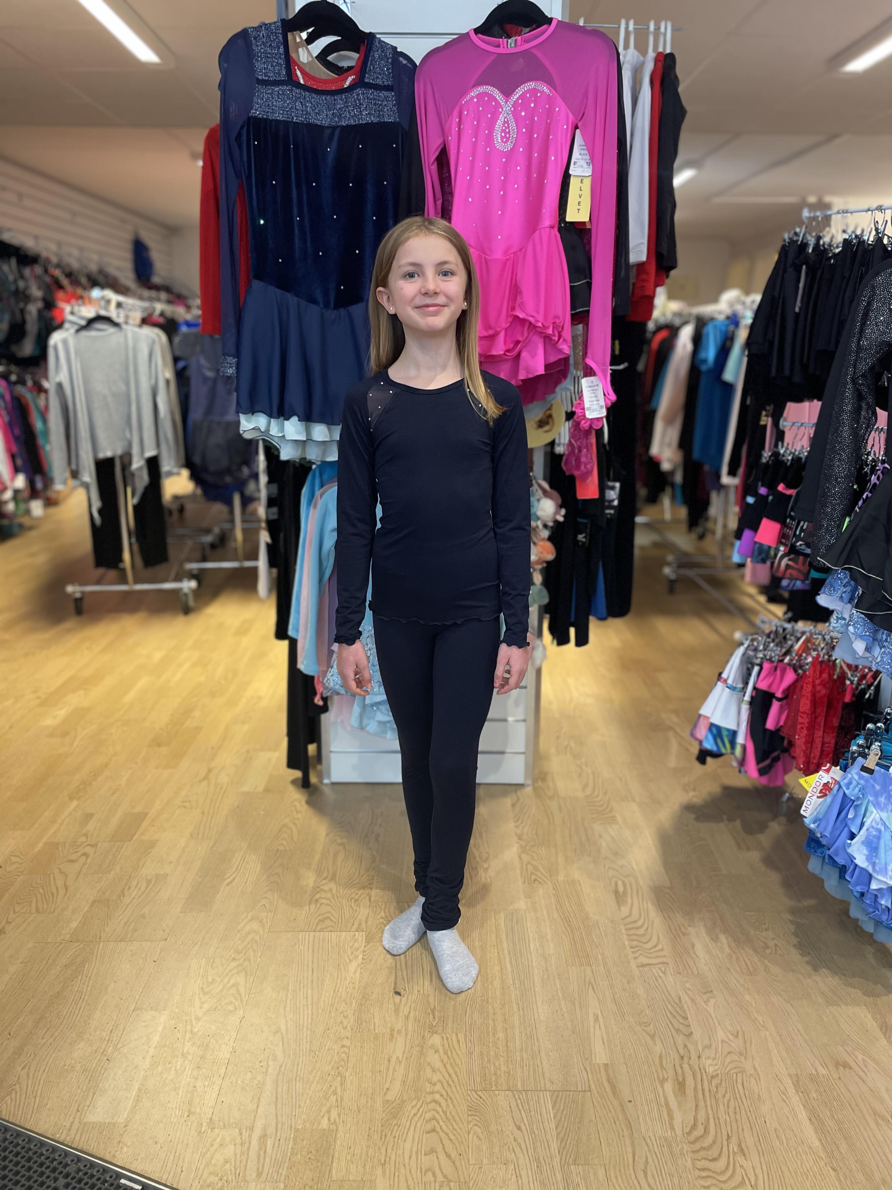 Långärmad topp i marinblått från Bolero med meshinfällningar och kristaller