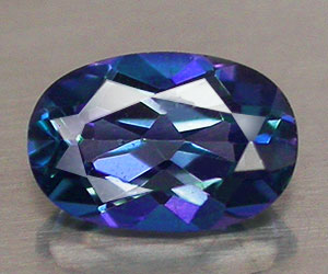 Hermoso topacio azul azotico natural, ovalado, de 6,1x4,1 mm con brillo superior - 3