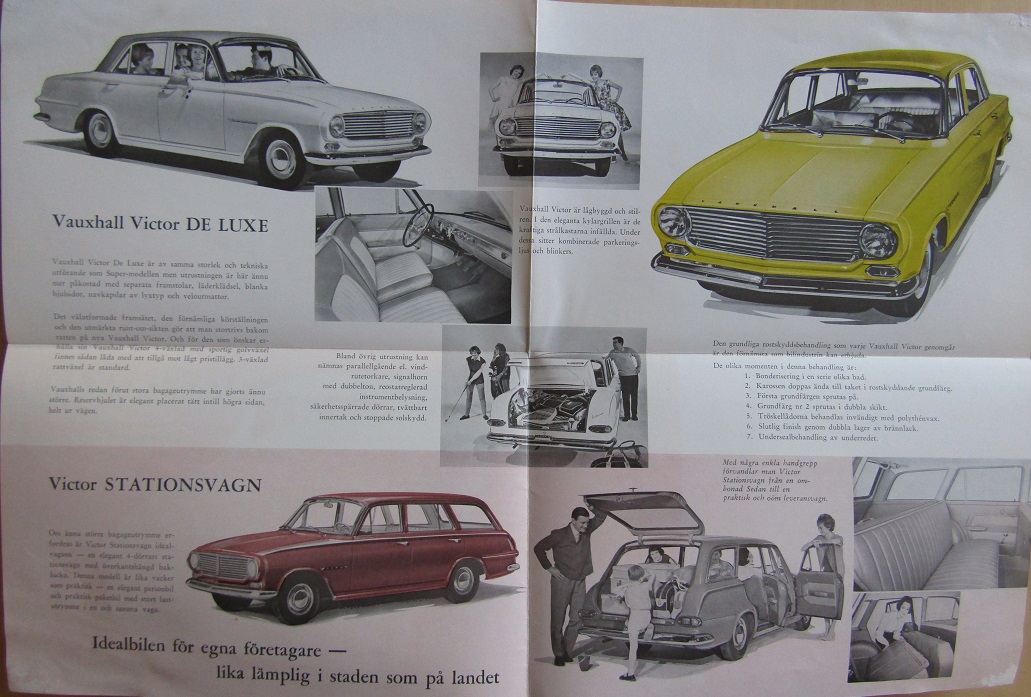 1962 Vauxhall FB Victor & VX 4/90 broschyr svensk - 2