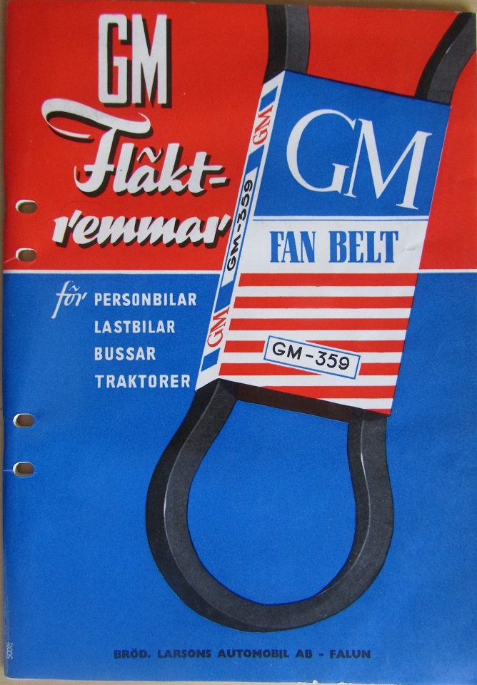 1955 GM Fläktremmar