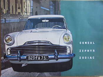 1958 Ford Consul, Zephyr Six, Zodiac broschyr svensk