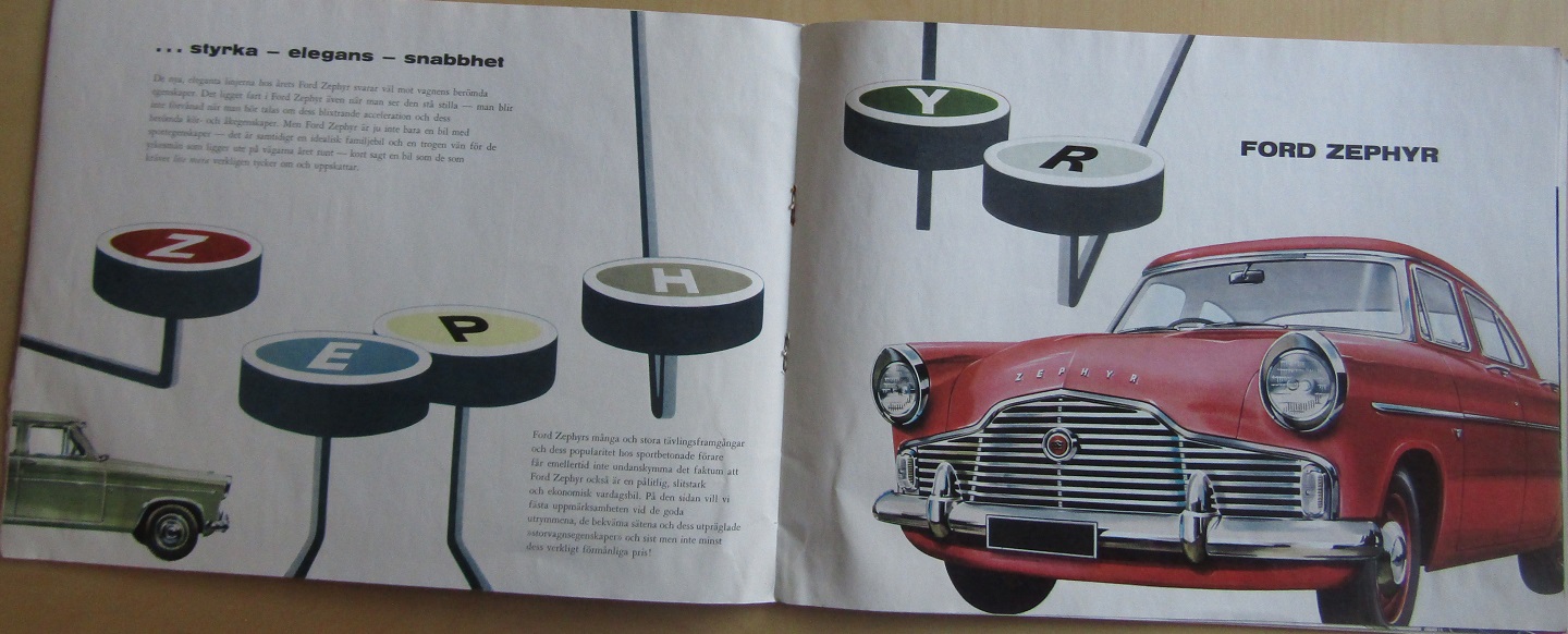 1959 Ford Consul, Zephyr, Zodiac broschyr svensk - 2