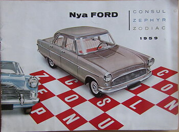 1959 Ford Consul, Zephyr, Zodiac broschyr svensk