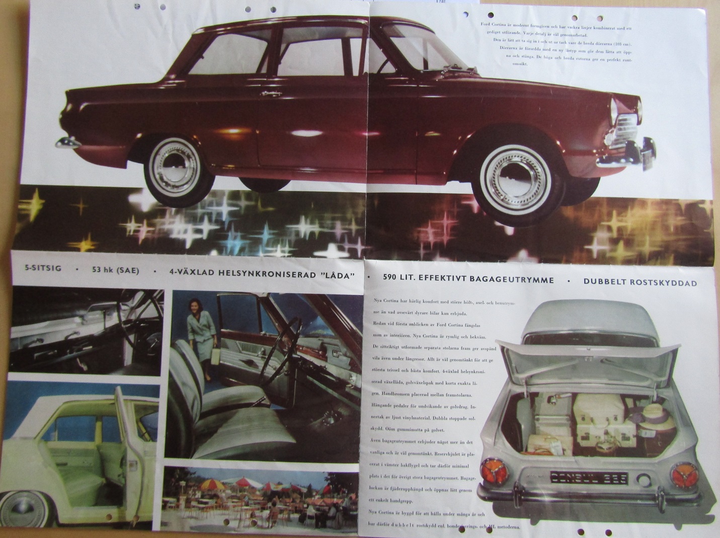 1962 Ford Cortina broschyr svensk - 2