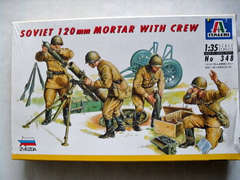 Soviet 120mm Mortar With Crew