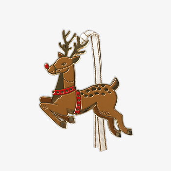 Santa Deer Ornament
