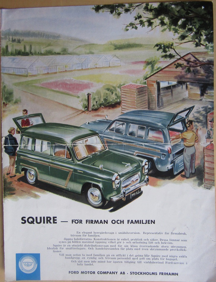1955-1959 Ford Squire broschyr svensk