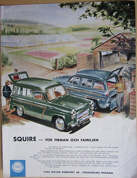 1955-1959 Ford Squire broschyr svensk