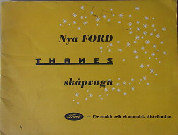 1954-1961 Ford Thames 300E broschyr svensk