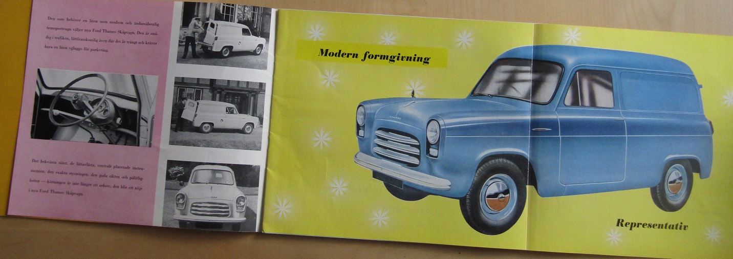 1954-1961 Ford Thames 300E broschyr svensk - 2