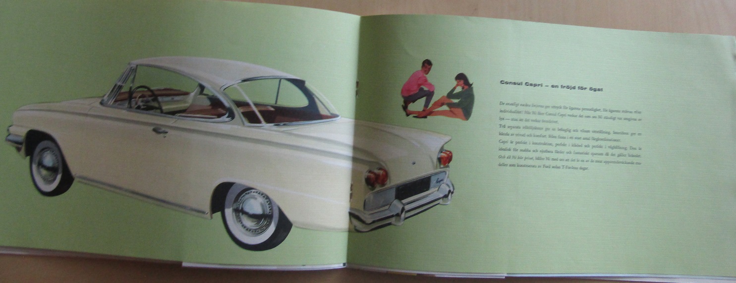 1962 Ford Consul Capri broschyr svensk - 2