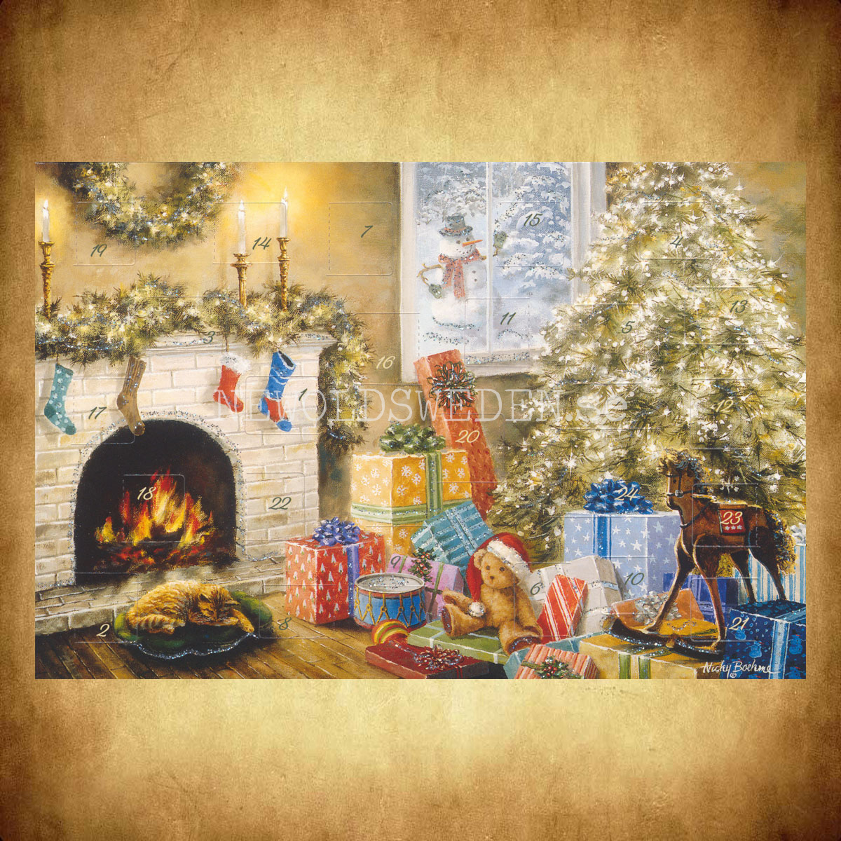 Adventskalenderkort Landschaft - Nicky Boehme - Dubbel-kort med kuvert - 991 - 3