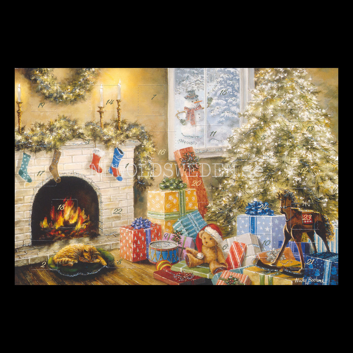 Adventskalenderkort Landschaft - Nicky Boehme - Dubbel-kort med kuvert - 991