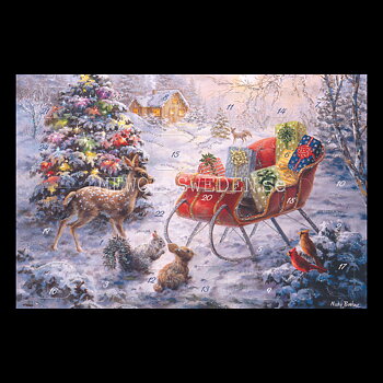 Adventskalenderkort Landschaft - Nicky Boehme - Dubbel-kort med kuvert - 991
