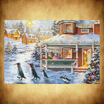 Adventskalenderkort Landschaft - Nicky Boehme - Dubbel-kort med kuvert - 991