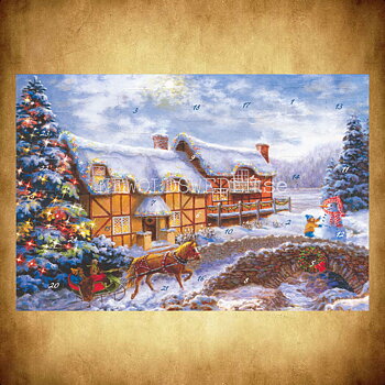 Adventskalenderkort Landschaft - Nicky Boehme - Dubbel-kort med kuvert - 991