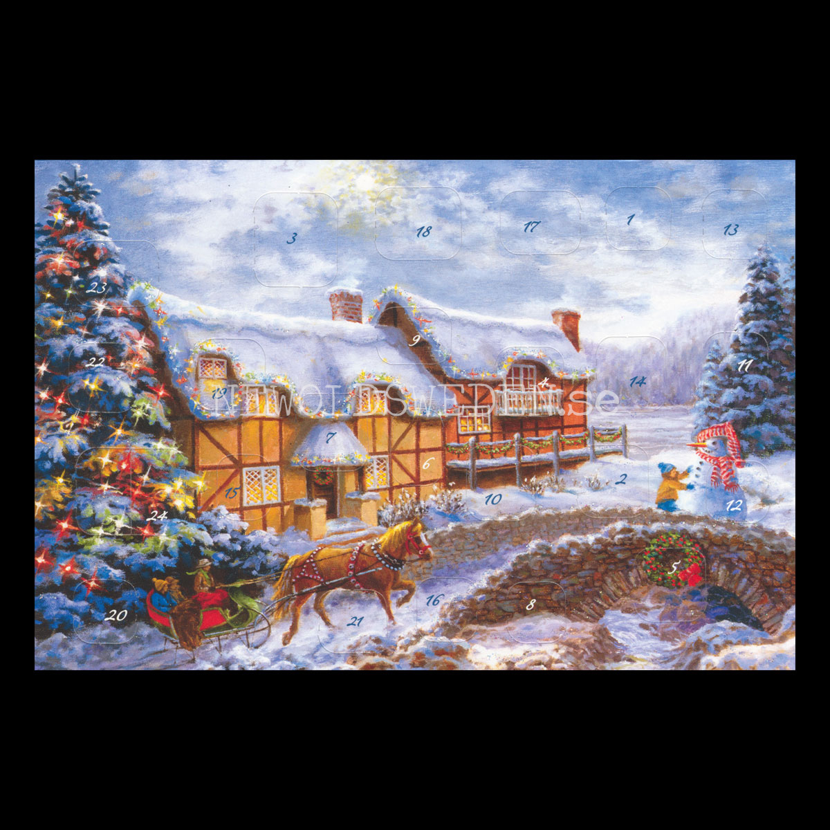 Adventskalenderkort Landschaft - Nicky Boehme - Dubbel-kort med kuvert - 991