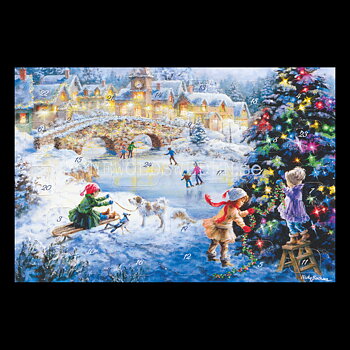 Adventskalenderkort Landschaft - Nicky Boehme - Dubbel-kort med kuvert - 991