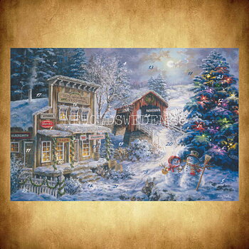 Adventskalenderkort Landschaft - Nicky Boehme - Dubbel-kort med kuvert - 991