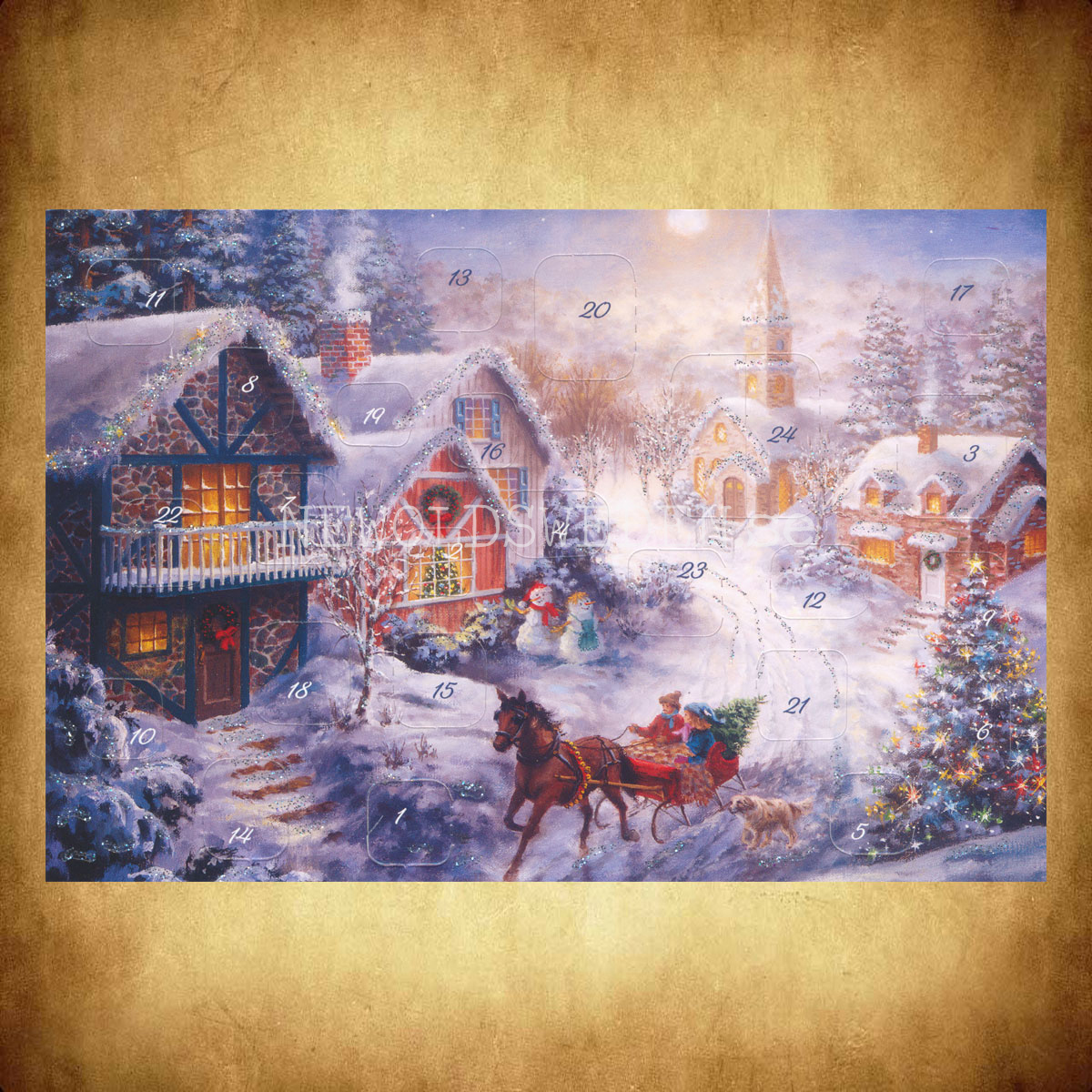 Adventskalenderkort Landschaft - Nicky Boehme - Dubbel-kort med kuvert - 991 - 3