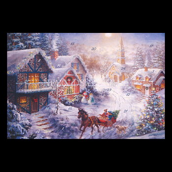 Adventskalenderkort Landschaft - Nicky Boehme - Dubbel-kort med kuvert - 991