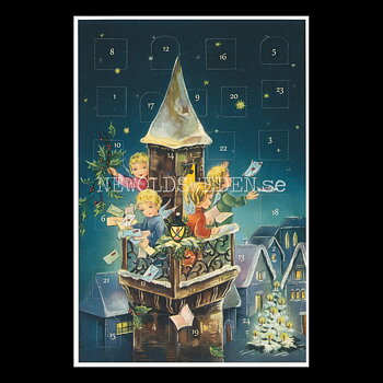 Adventskalenderkort Nostalgie-Kind - Dubbel-kort med kuvert - 991