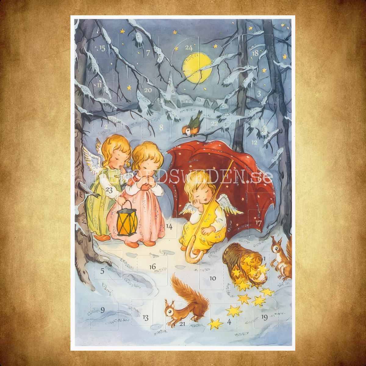 Adventskalenderkort Nostalgie-Kind - Dubbel-kort med kuvert - 991 - 3