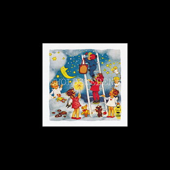 Adventskalenderkort FRITZ BAUMGARTEN 1883-1956 - Dubbel-kort med kuvert - 991