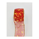 Ribbon - Christmas Hearts Red and Gold