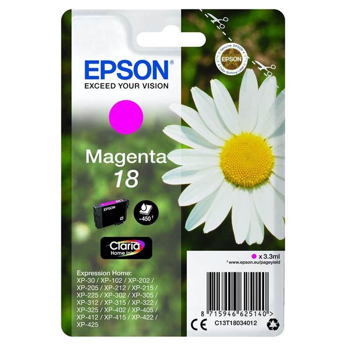 Bläck Epson T1803 Magenta