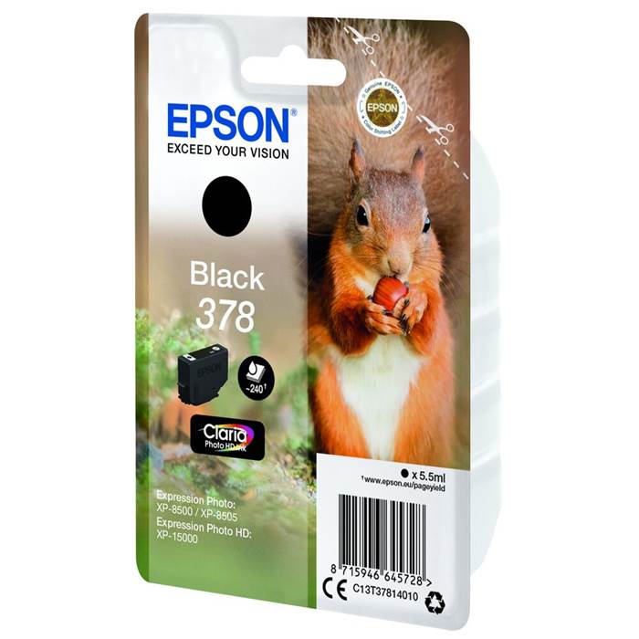 Bläck Epson T378 Svart