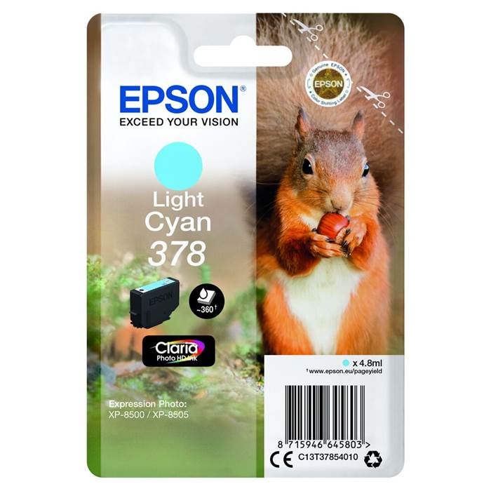 Bläck Epson T378 Cyan