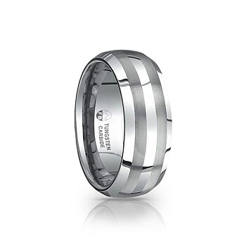 Ring Smooth Line Edition - Tungsten Brushed Lines 8mm