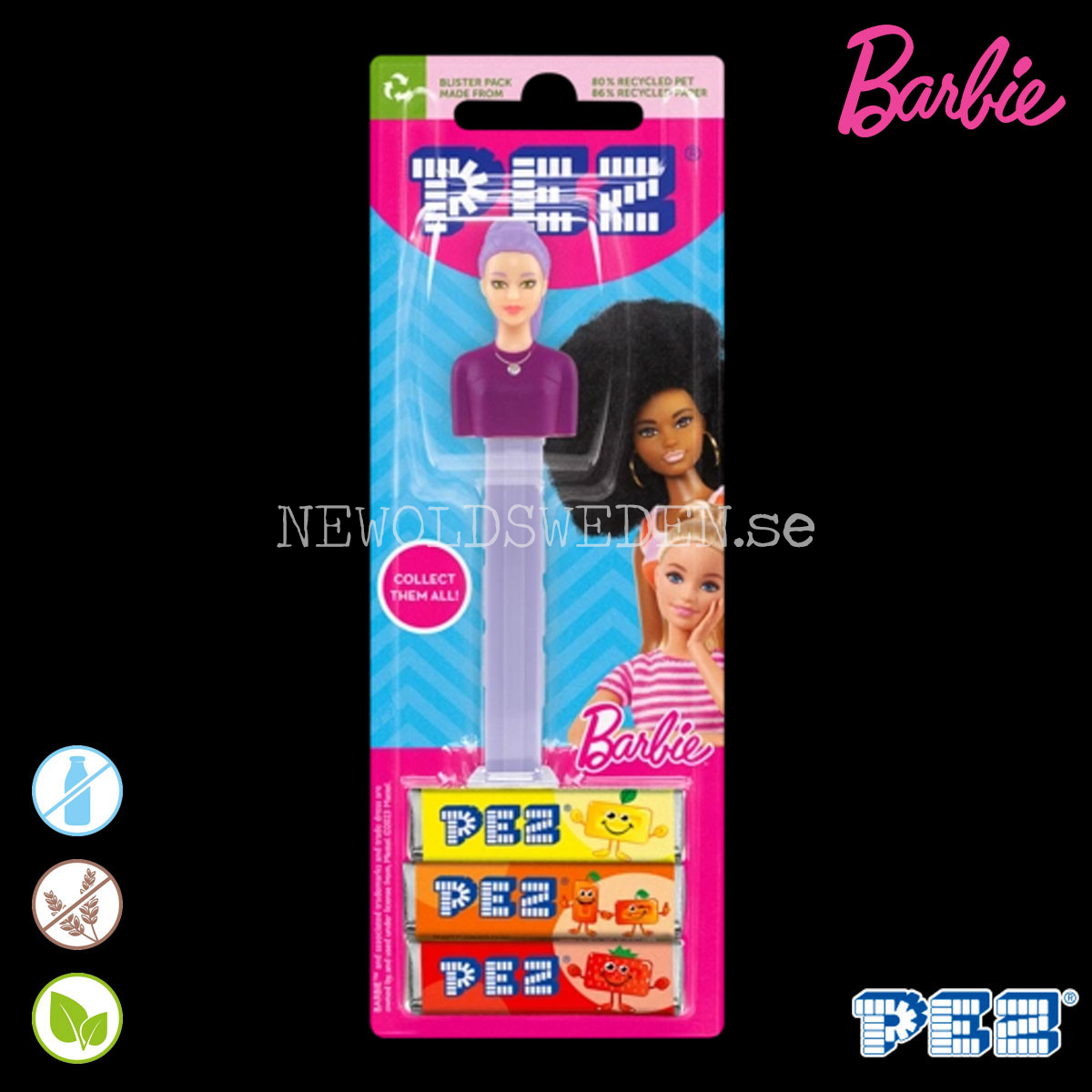 PEZ Dispenser BARBIE purple ponytail + Godis - Barbie - PE35 - 2