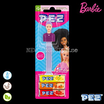 PEZ Dispenser BARBIE purple ponytail + Godis - Barbie - PE35