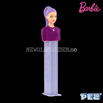 PEZ Dispenser BARBIE purple ponytail + Godis - Barbie - PE35