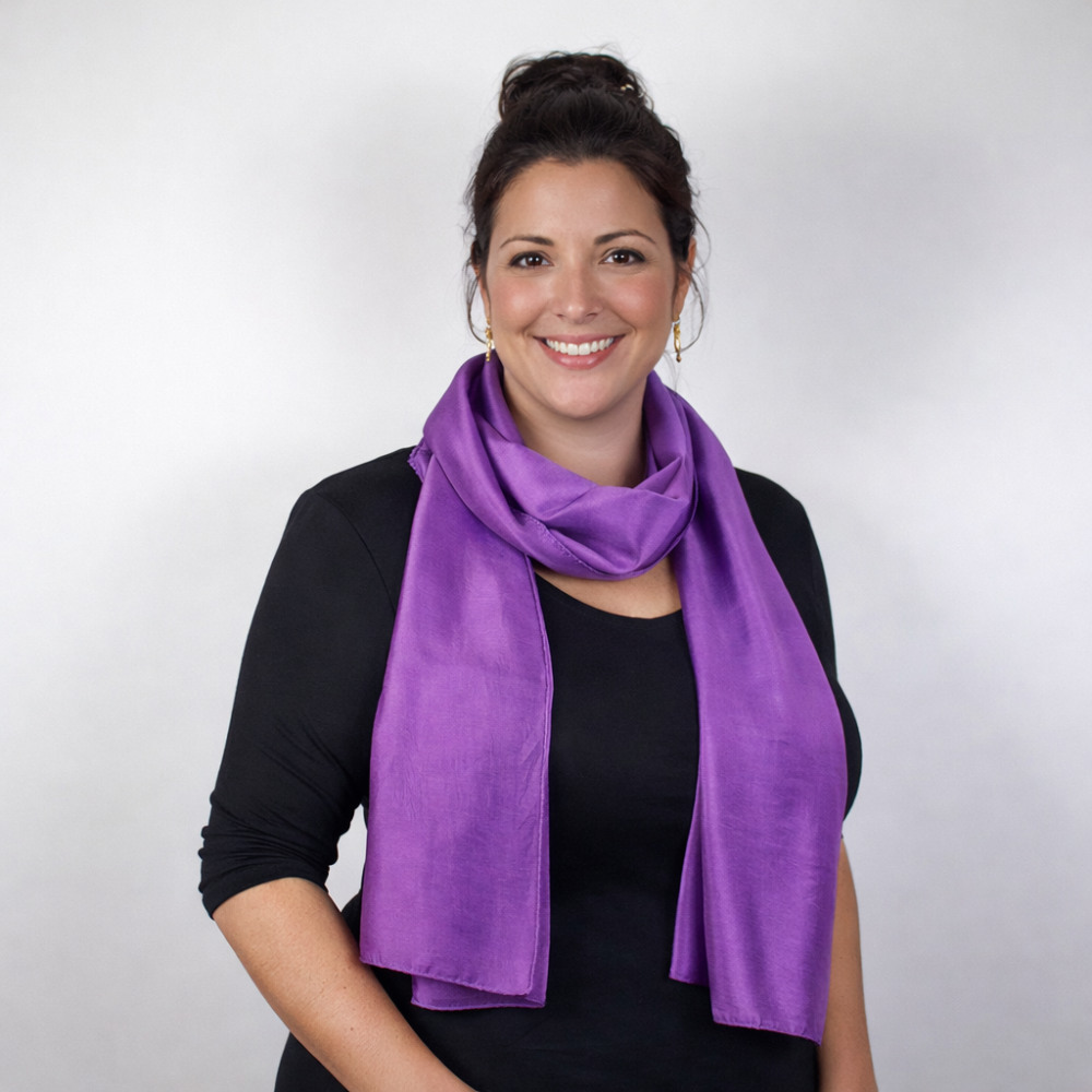 SmaragdGrön Sidenscarf - 4