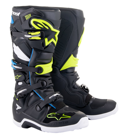 Alpinestars Stövel Tech 7 Svart/Blå/Gul Fluo