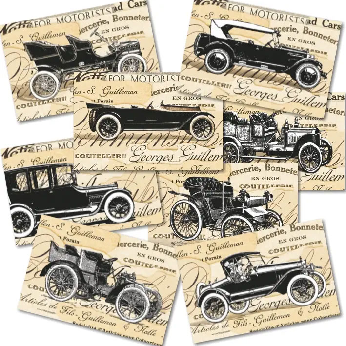 Scrapbooking bilder - old cars