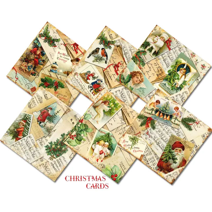 Pappersark set - Christmas cards