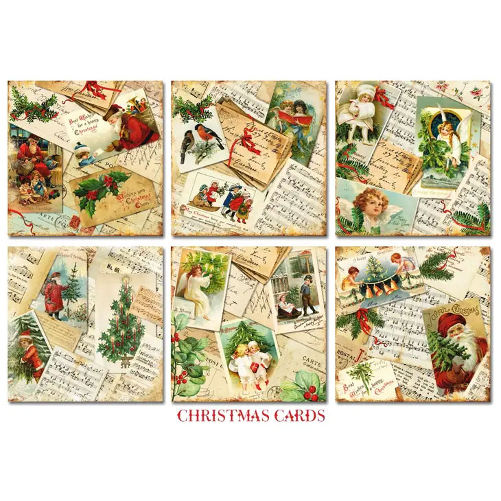 Pappersark set - Christmas cards