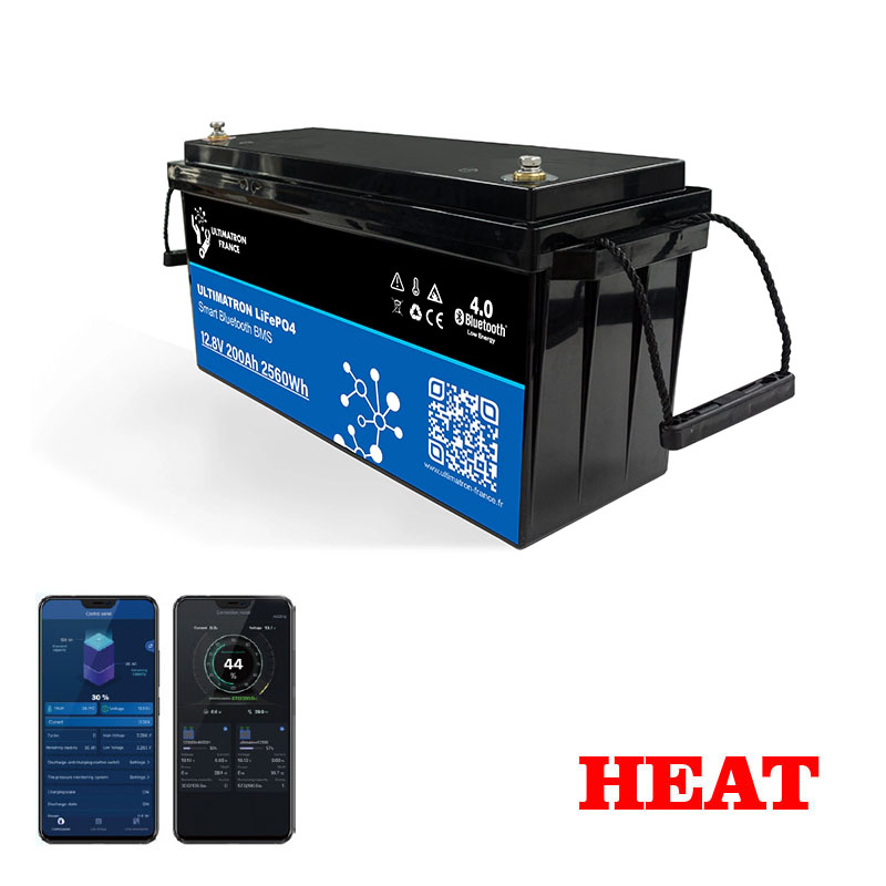 LiFePO4 Batteri 12 Volt 200 Ah , BMS , Bluetooth App Bodelsbatteri