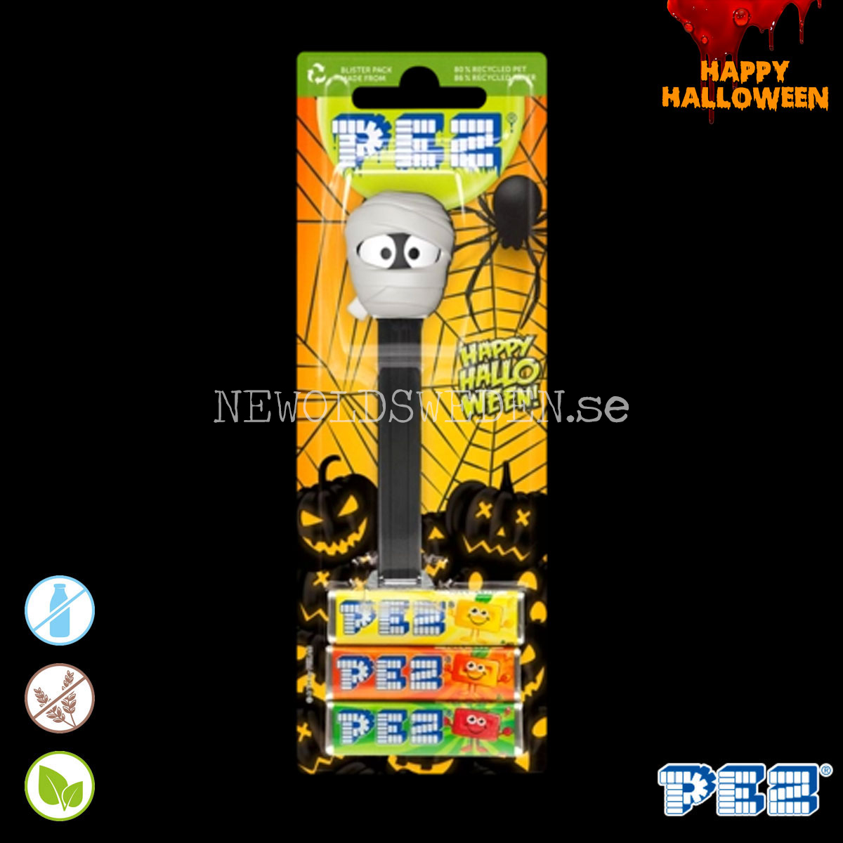 PEZ Dispenser MIMI THE MUMMY BLACK + Candy - Halloween - PE20 - 2